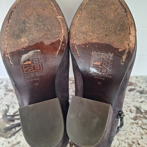 Rag & Bone Gray Suede Ankle Boots size 40 - Picture 6 of 9